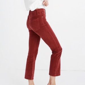Madewell Corduroy Cali Demi-Book Jeans (Size 27)
